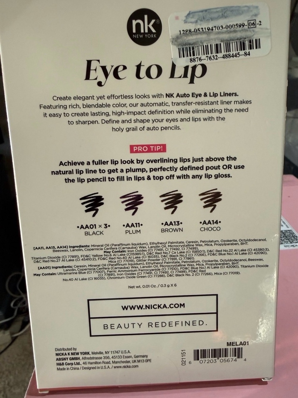 nk New York Eye to Lip Retractable Liner Value Pack - Deep Brown/Black Shades - Picture 2 of 2